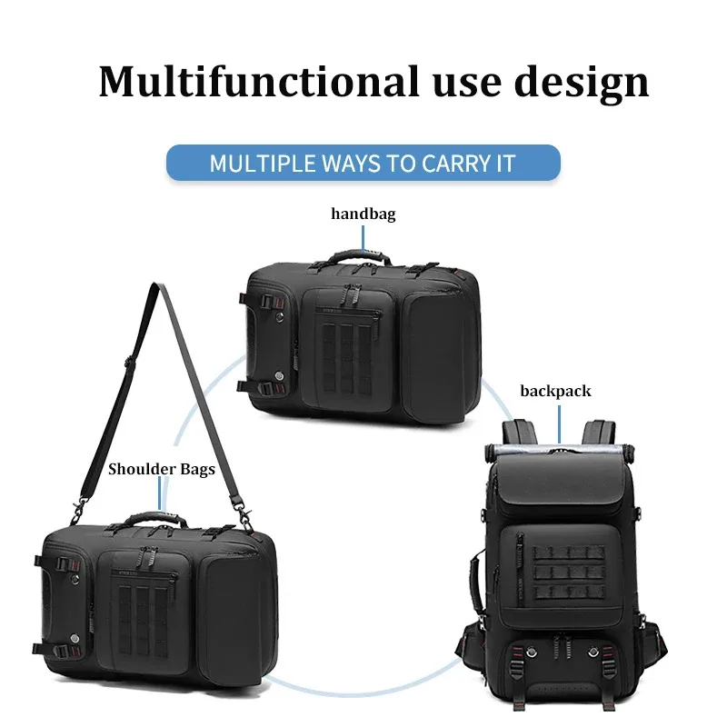 sac à dos étanche pour ordinateur portable pour homme, sac à chaussures séparé, sac à dos d'affaires, voyage, randonnée, trekking, sr 50l, 17 pouces