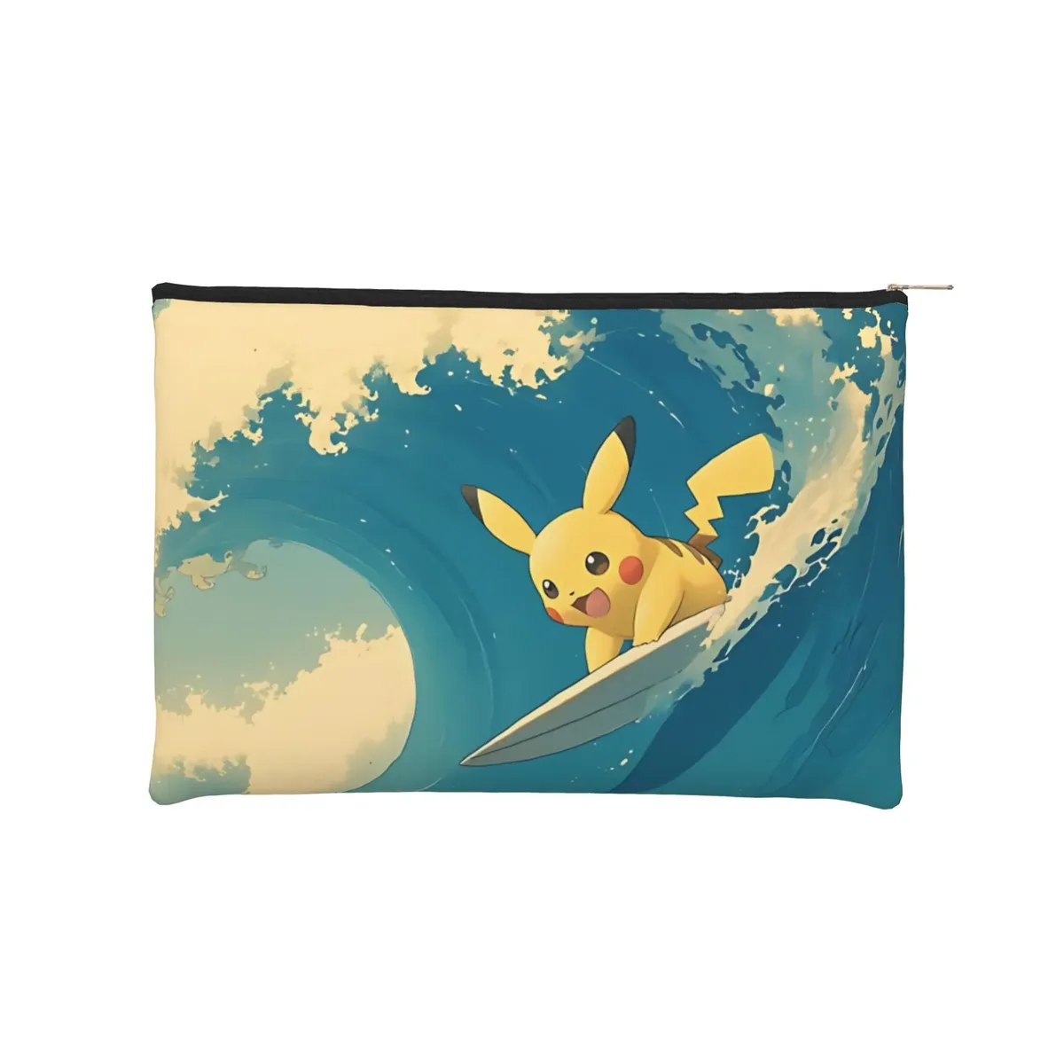 sac pliable mignon sur le thème pokémon, sac de maquillage, trousse de toilette avec fermeture éclair, pochette cosmétique de voyage