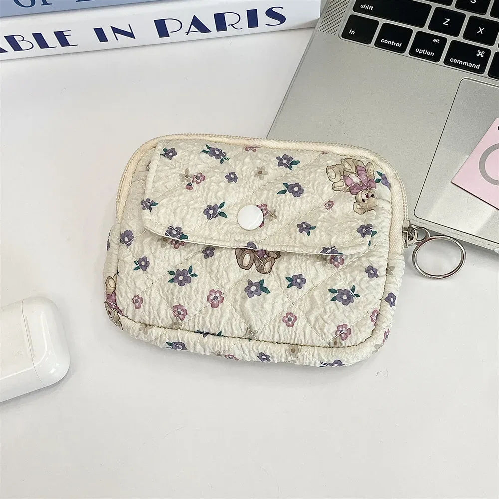 dessin animé mignon petit voyage cosmétique rouge à lèvres écouteur carte portable sac de rangement sac à main femmes cadeau pochette dans les sacs de maquillage organisateur