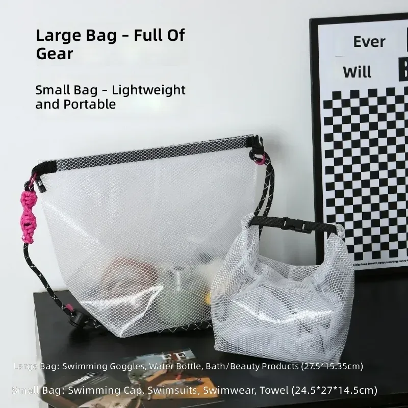 sac de bain étanche avec séparation sec/humide, grande capacité, sac de plage, de sport et de voyage, organiseur portable pour articles de toilette et maquillage