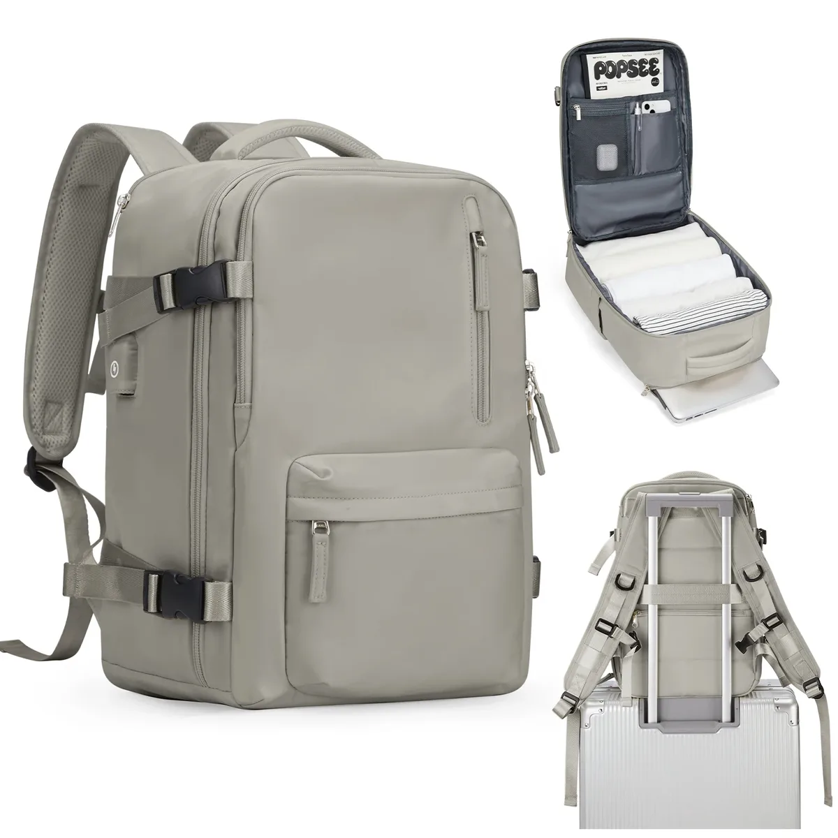 sac à dos de voyage de cabine pour femmes, sac pour ordinateur portable, grande capacité, easyjet, sac à main 45x36x20, ryanair 40x20x25, sac résistant à l'eau
