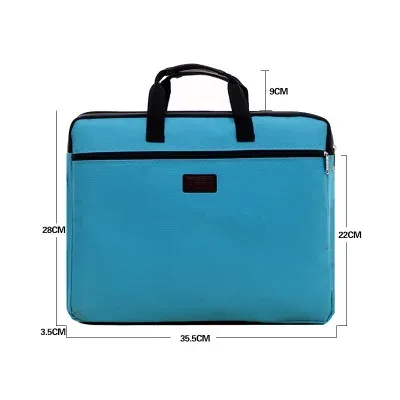 sac à documents portable en toile a4, sac de bureau à fermeture éclair, grande capacité, sac à main pour hommes et femmes, sac multi-couches pour documents, mallette de réunion