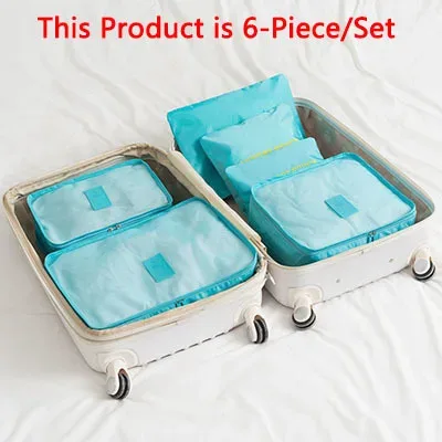 sacs de voyage en poudre pour soutien-gorge et chaussures, ensemble d'emballage de valise, étuis de rangement, 6/8/9 pièces/ensemble