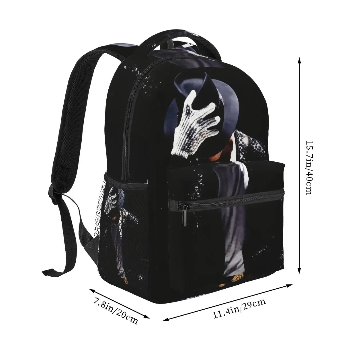 sac à dos à motif imprimé michael jackson pour étudiants, sac d'école, sac à dos de randonnée, sac à dos de voyage pour garçons et filles, sac à dos à la mode, sacs à bandoulière