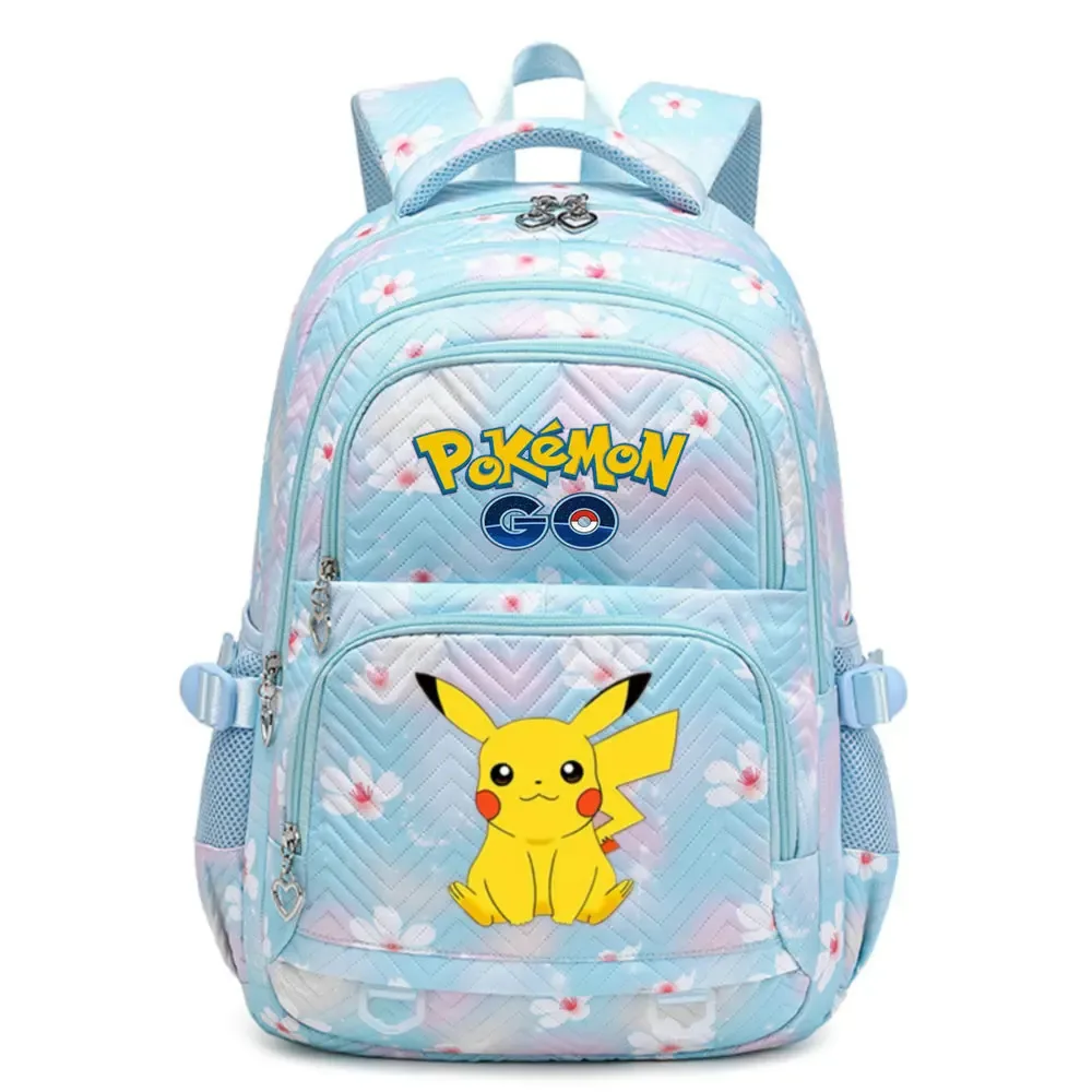 sac à dos pokemon pikachu de grande capacité pour filles, sac de voyage quotidien, sac à bandoulière pour femmes, 4 couleurs