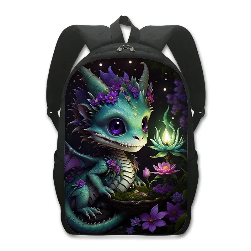 sac à dos dragon de dessin animé pour étudiants, sac à dos fantaisie avec imprimé dragon magique, sac à dos pour ordinateur portable pour femmes et hommes, sac à dos de voyage en plein air