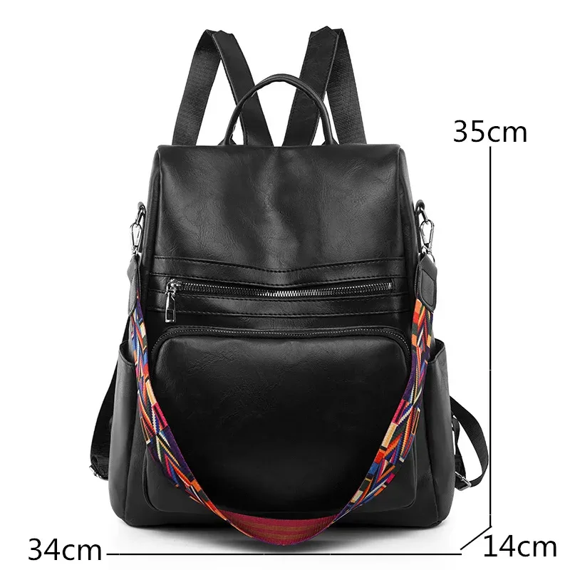 sacs à dos en cuir solide pour documents pour femmes, sacs initiés par la femme, sac d'école pour filles, sac à dos de voyage pour dames, sac à dos, haute qualité