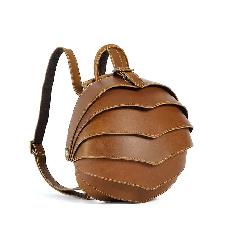 "sac à dos coccinelle vintage fait à la main – véritable cuir de vachette de qualité supérieure, sac à dos élégant et chic de rue tendance