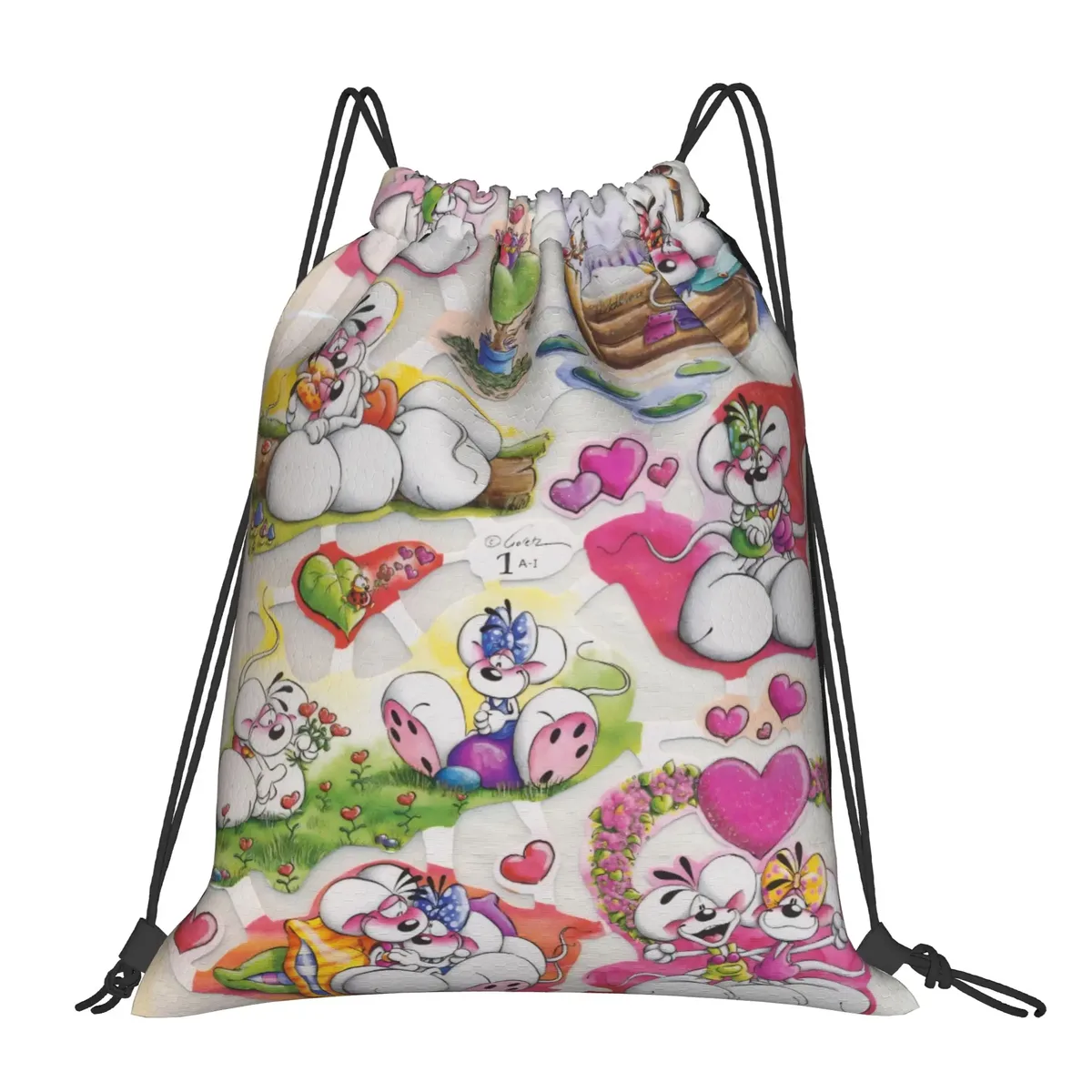 sacs à cordon mignons d-diddl rat, sac à dos de sport, sac de sport résistant à l'eau, sac à cordon pour le cyclisme