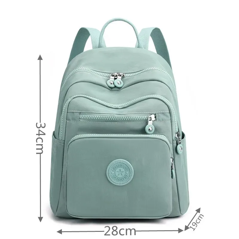 mochila feminina mini sac à dos pour adolescente, sac à dos décontracté en nylon imperméable pour femmes, sac à dos de poitrine 2018