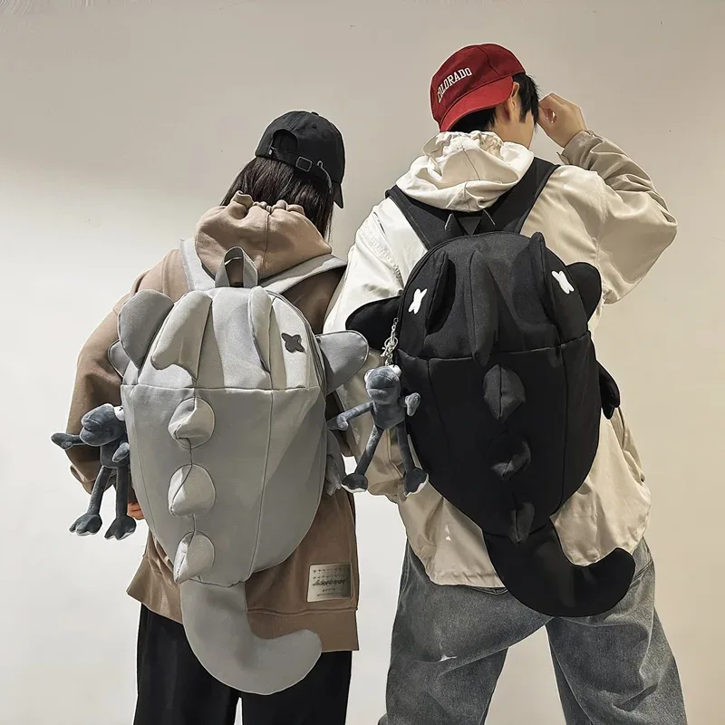 sac à dos de dinosaure de dessin animé pour hommes et femmes, sac d'ordinateur portable de voyage étanche multifonction kawaii, sac d'école drôle de mode pour garçons et filles