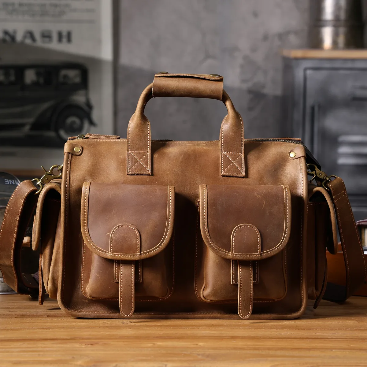 s. punta ker-sac à main vintage en cuir group pour homme, sacoche pour ordinateur portable de 14 pouces, en peau de vache, cadeau d'urgence
