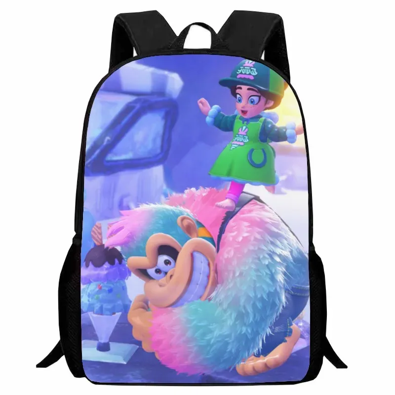 donkey kong bananza – sacs à dos pour enfants, garçons et filles, cadeau d'anniversaire pour étudiants, sac d'école pour enfants, grande capacité, sac à dos de camping durable