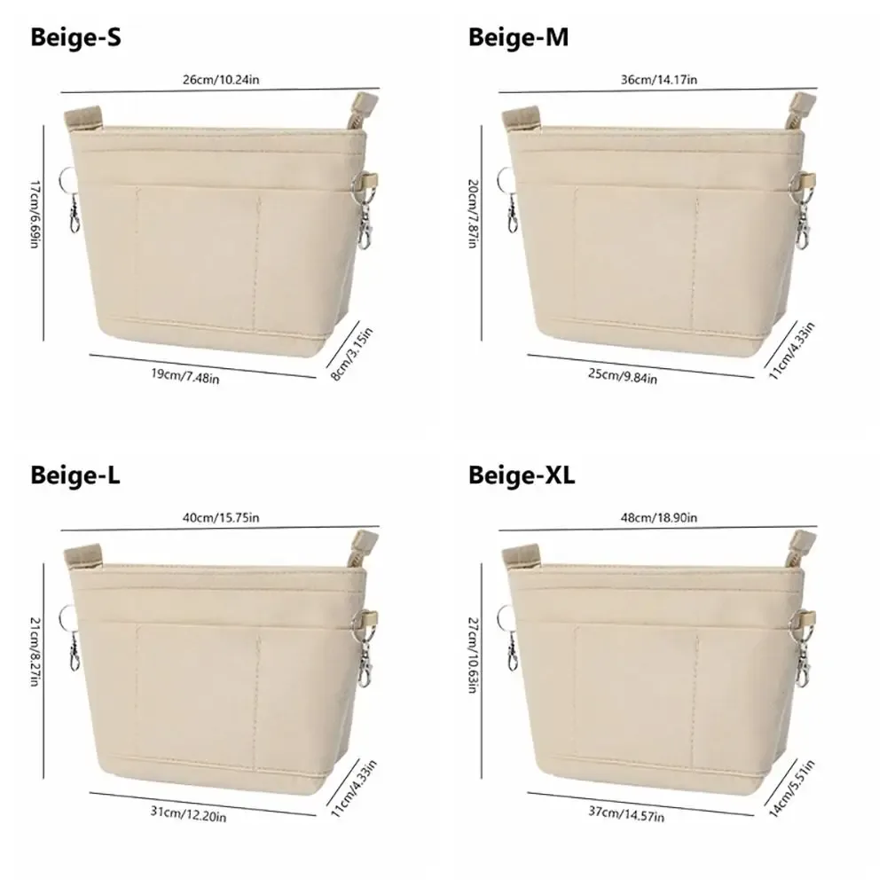 organisateur de sac à main en feutre grande capacité, support de sac interne portable multi-poches pour l'organisation et le rangement