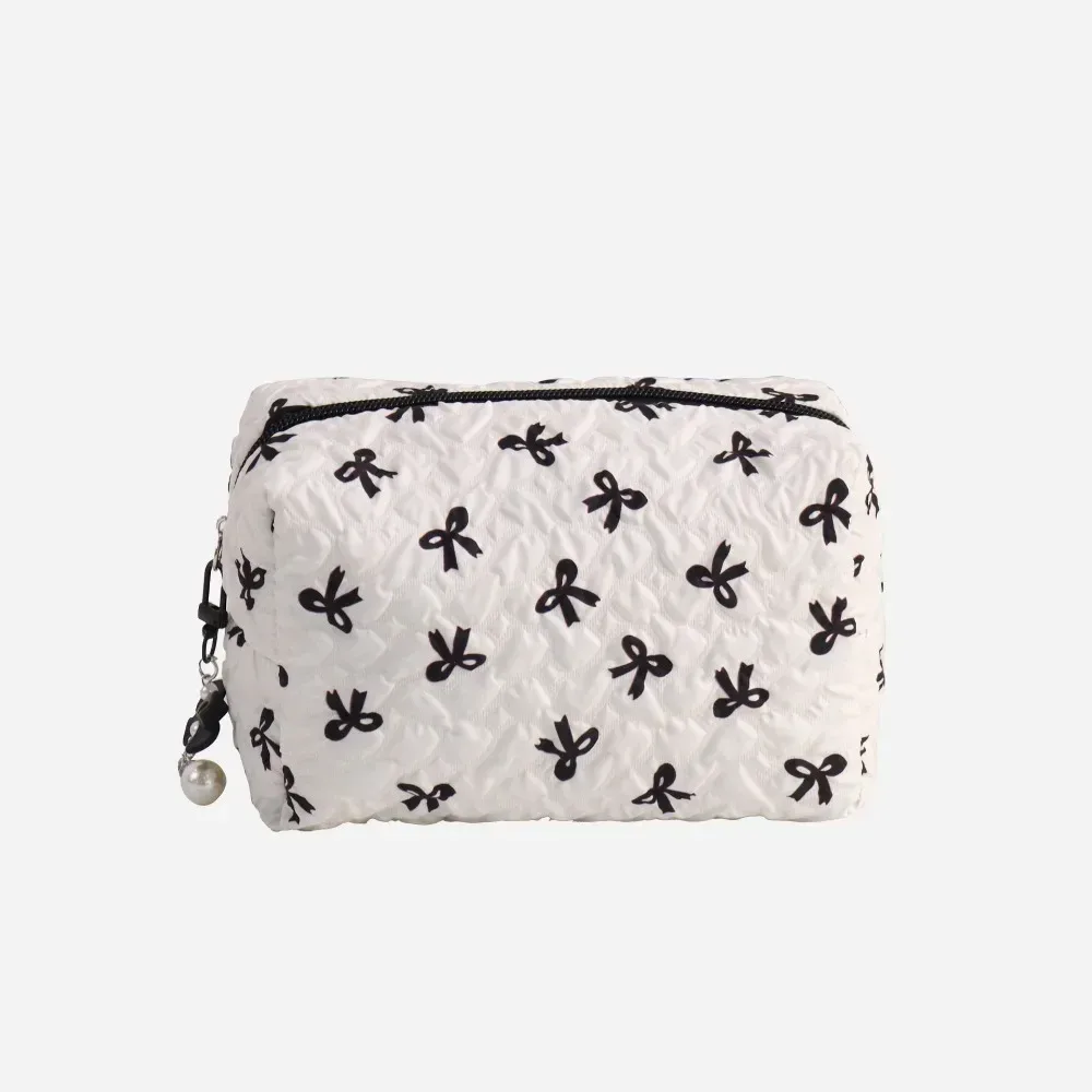 sac à cosmétiques imprimé grande capacité, rangement de documents roses, pochette de maquillage en poudre, sac de voyage, mode, bow107