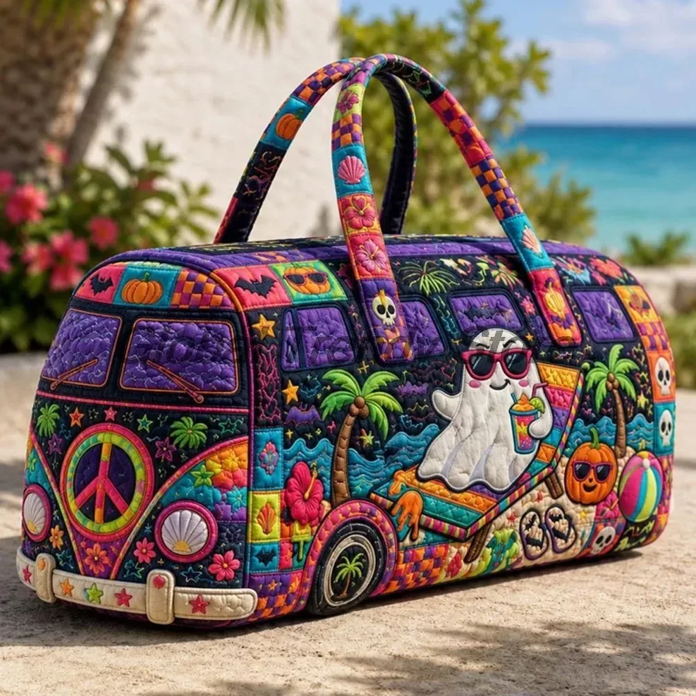 sac à dos matelassé de style gothique pour halloween, sac de voyage pour l'extérieur avec une grande capacité, style festif décontracté et unique