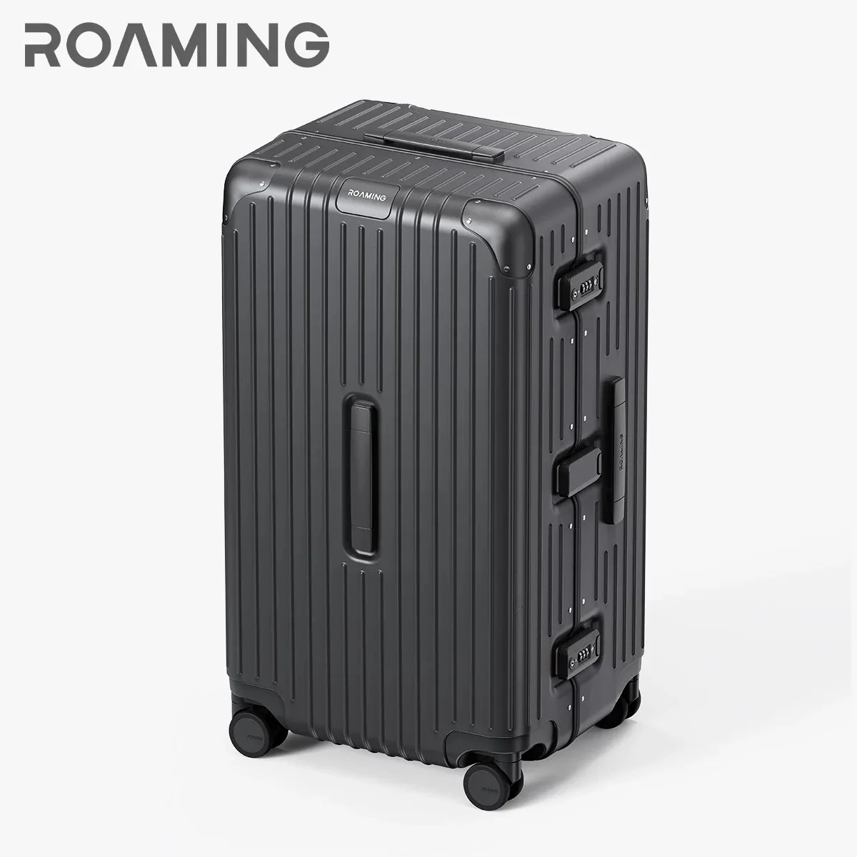 valise de luxe roaming en matériau pc avec cadre en alliage d'aluminium, serrure tsa, bagage à roulettes, grande capacité, 20/24/26/28/30 pouces