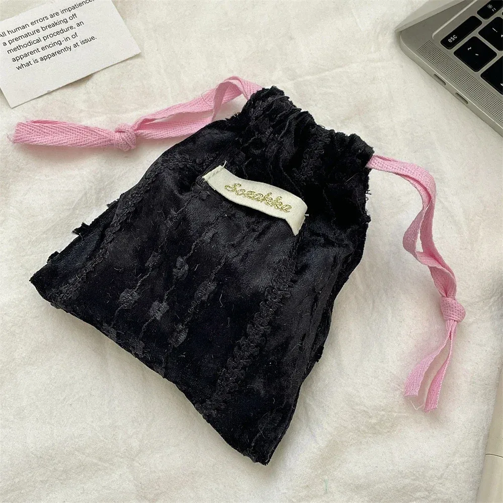 Sac à cordon en tissu, organisateur de voyage, pochette de rangement pour bijoux, cosmétiques, pièces de monnaie, clés, sacs d'emballage cadeau de noël