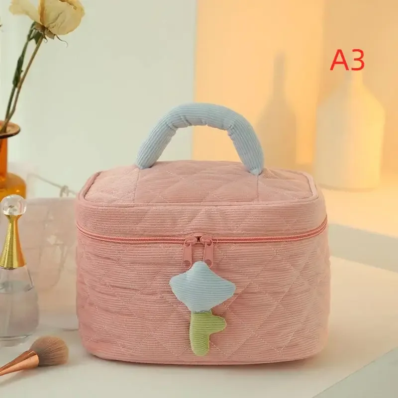sac de rangement pour cosmétiques, 1 pièce, sac de voyage d'affaires, sac de toilette portable en velours côtelé de grande capacité, sac pour femmes 【smq】