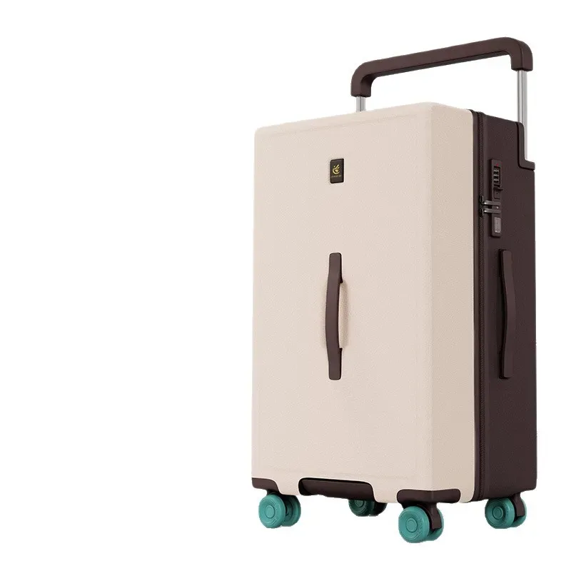 valise multifonctionnelle ko-ku avec porte-gobelet, 20-28 pouces, poignée télescopique large, grande capacité, fermeture éclair anti-explosion.