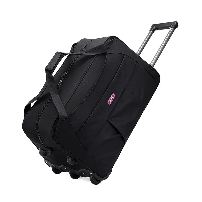 sac de voyage pliable à roulettes, sac de voyage d'affaires pour hommes et femmes, sac à main multifonctionnel en tissu oxford