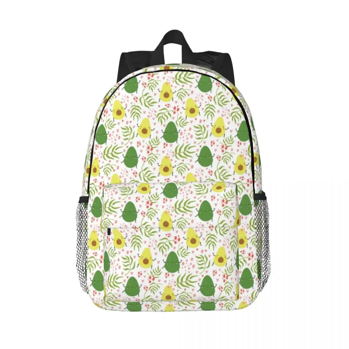 sac à dos à motif léopard avocat vert pour hommes et femmes, cartable pour étudiants, convient aux sacs pour ordinateur portable 15 pouces