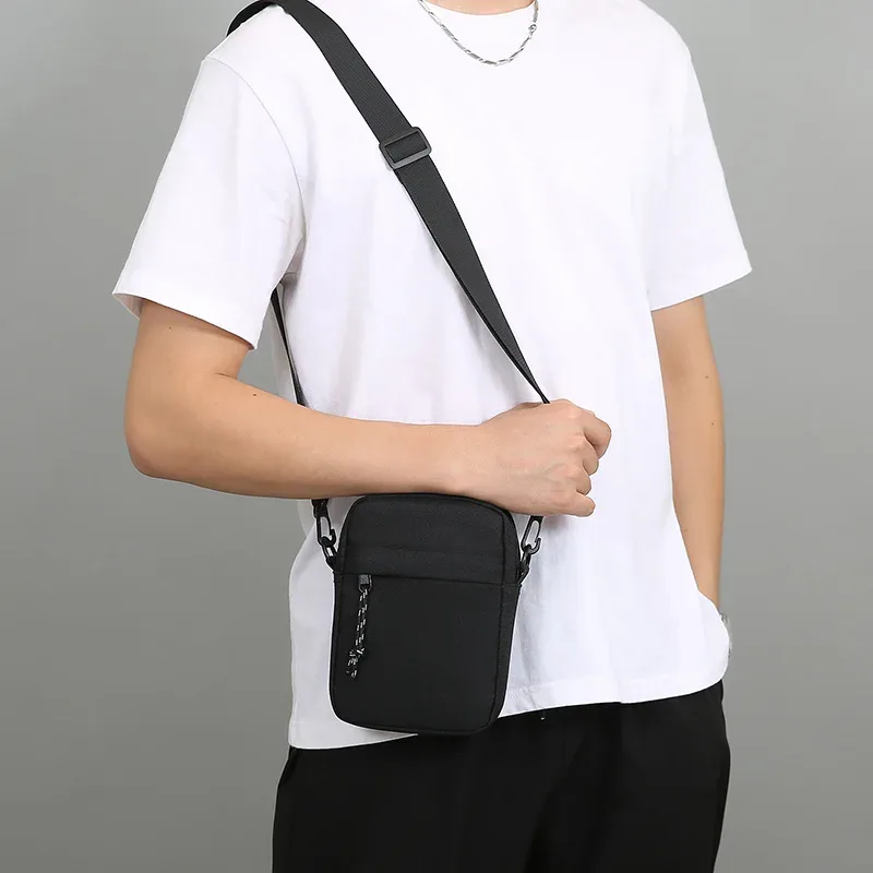sac bandoulière mini décontracté simple pour homme, petit sac à bandoulière en nylon pour homme, sac messager oxford pour téléphone, sac de poitrine pour mari.