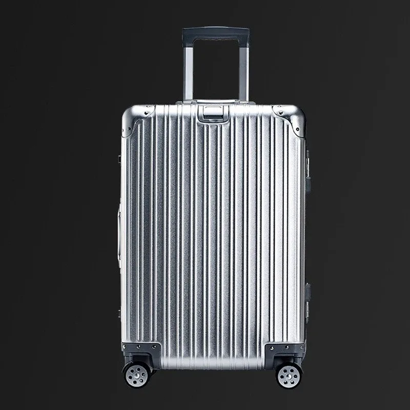 100% valise en aluminium cabine 20/22/24/26/29 pouces alliage de magnésium bagage à main mot de passe boîte TSA serrure métal dur boîtier de chariot