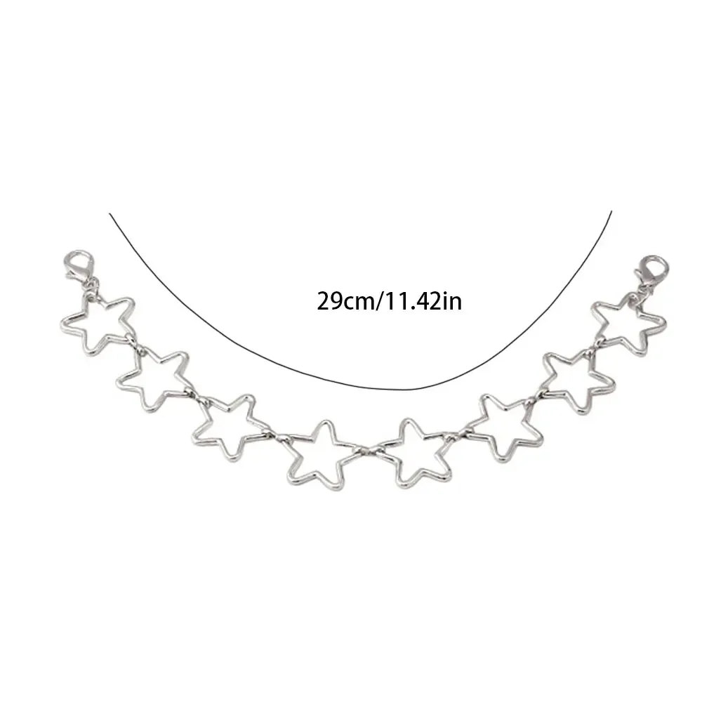 y2k – sangle en chaîne de perles en métal pour sacs, chaîne de sac multicouche pour sac à main, poignées de bricolage, pendentif étoile, sac à bandoulière, accessoires de chaîne