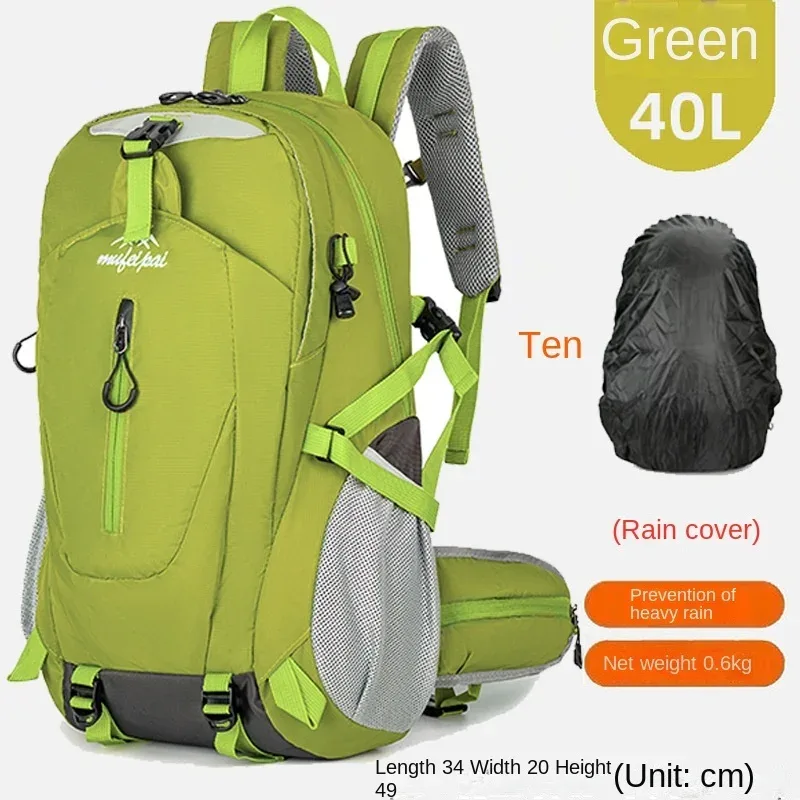 extra large taille 40l sports de plein air alpinisme sac hommes et femmes couple sac à dos décontracté hydrofuge double sacs à bandoulière