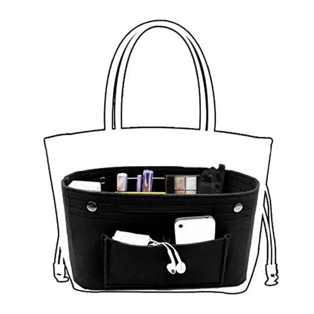 sac à main organisateur pour femmes, sac de voyage en feutre, doublure d'insertion, pochette de rangement