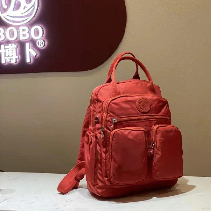 mode femme sac à dos imperméable en nylon poignée souple solide multi-poches voyage fermeture éclair feminina sacs d'école sac à dos pour ordinateur portable