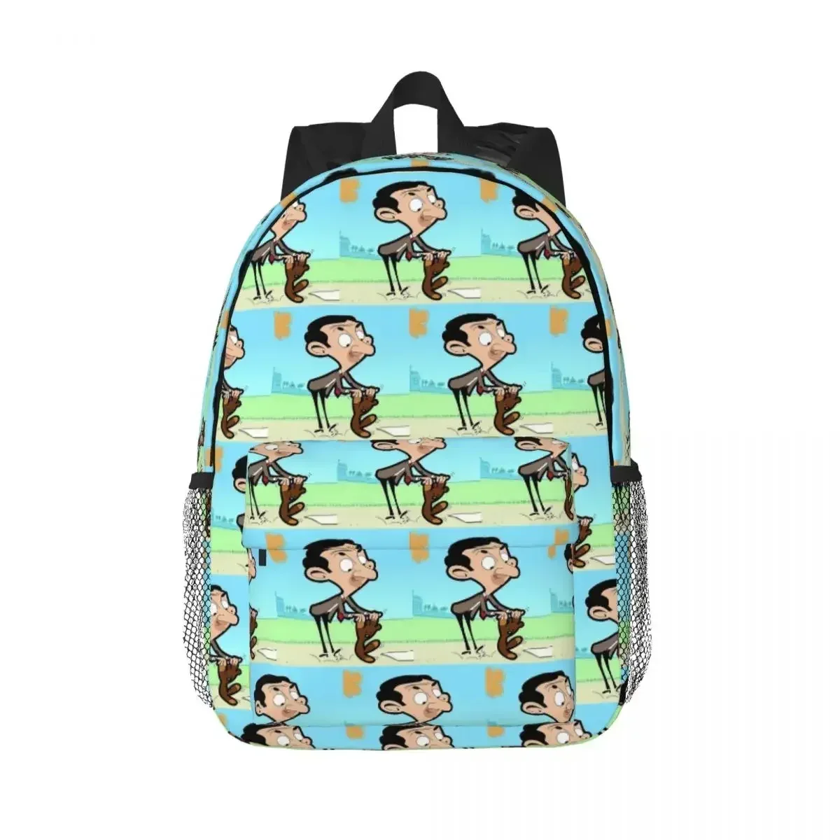 sac à dos de dessin animé mr. bean pour étudiants, garçons et filles, sac d'école pour enfants, sacs à bandoulière pour ordinateur pour hommes et femmes