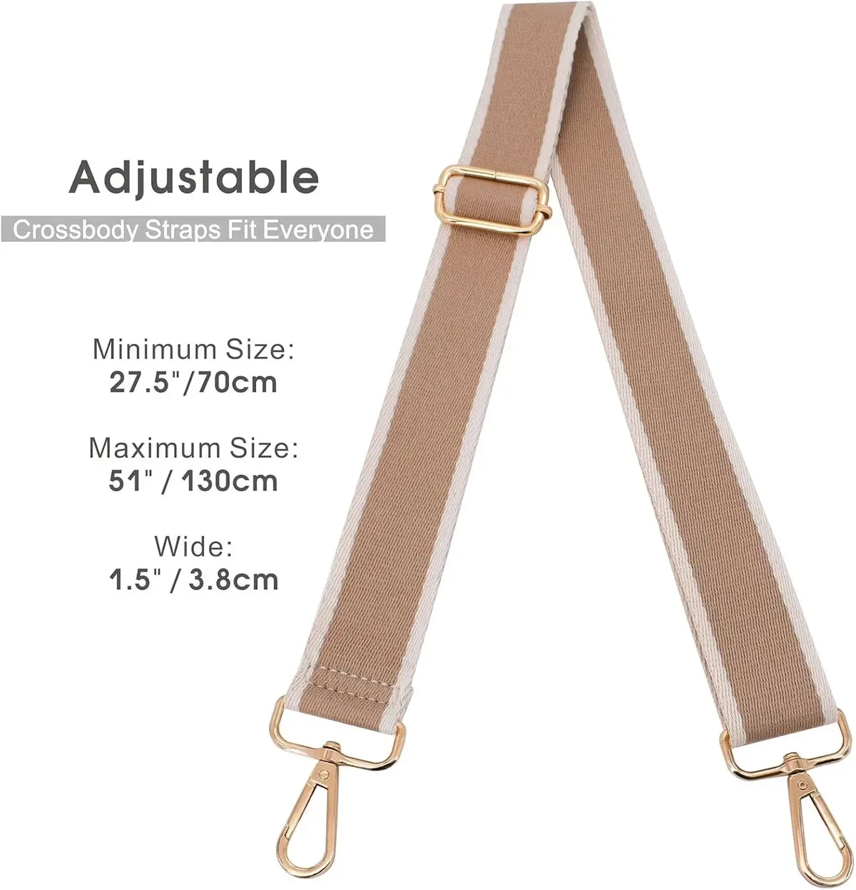 bandoulière de remplacement universelle, sangle de sac à bandoulière réglable avec mousqueton pour sacs à main, sacs à dos, bagages