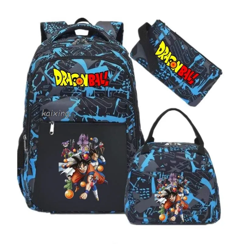 sac à dos camouflage dragon ball pour filles, sac de retour à l'école pour étudiants, poches pour garçons, capacité pour adolescents, sac à dos pour ordinateur portable, harajuku mochilas