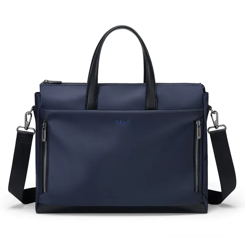 porte-documents de golf en nylon avec poignée en cuir, sac à bandoulière, sacs pour ordinateur portable de bureau pour hommes, sacs à main étanches de 15 pouces