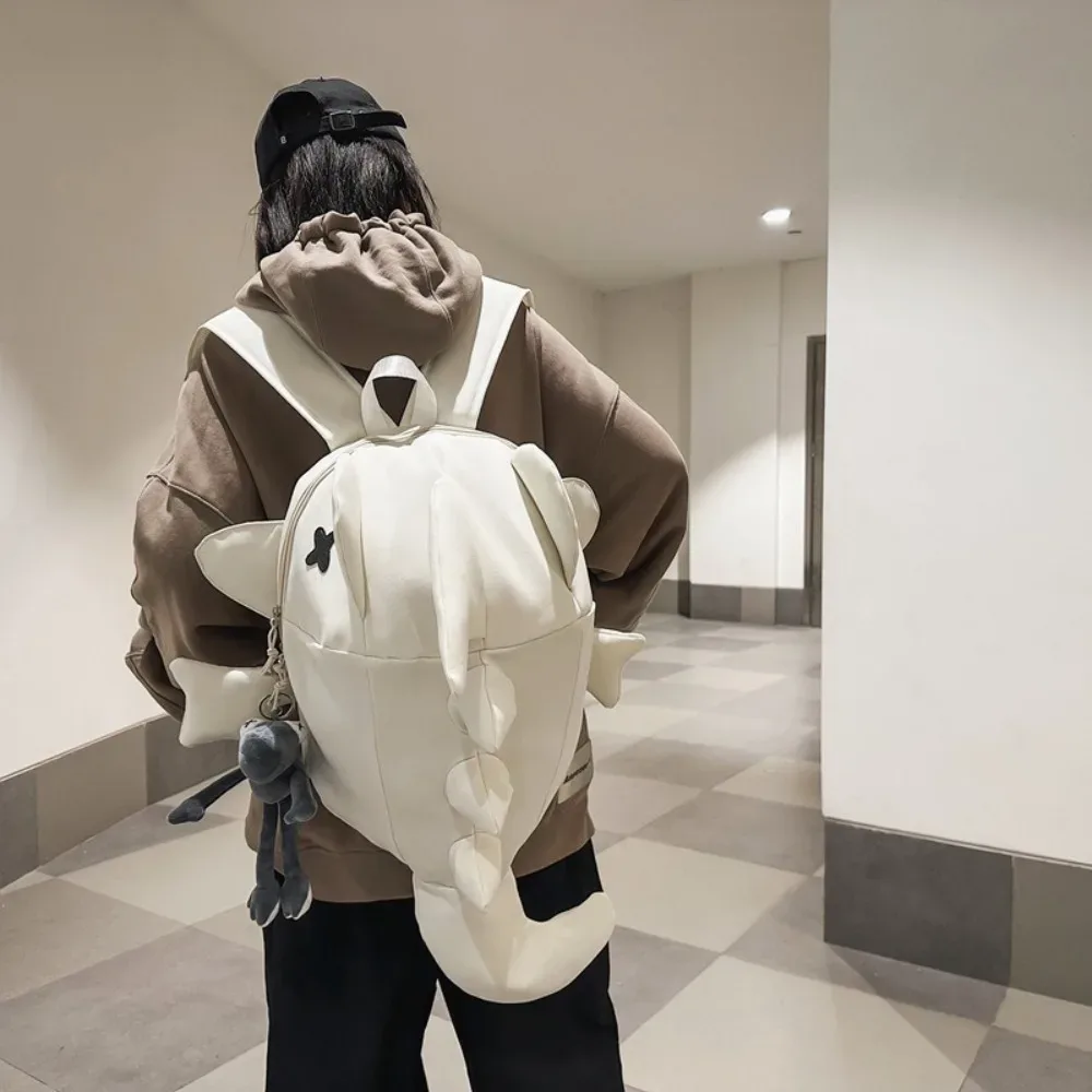 sac à dos tendance imperméable motif requin, multi-poches, décontracté, pour ordinateur portable, grande capacité, idéal pour les étudiants et les écoliers (garçons et filles)