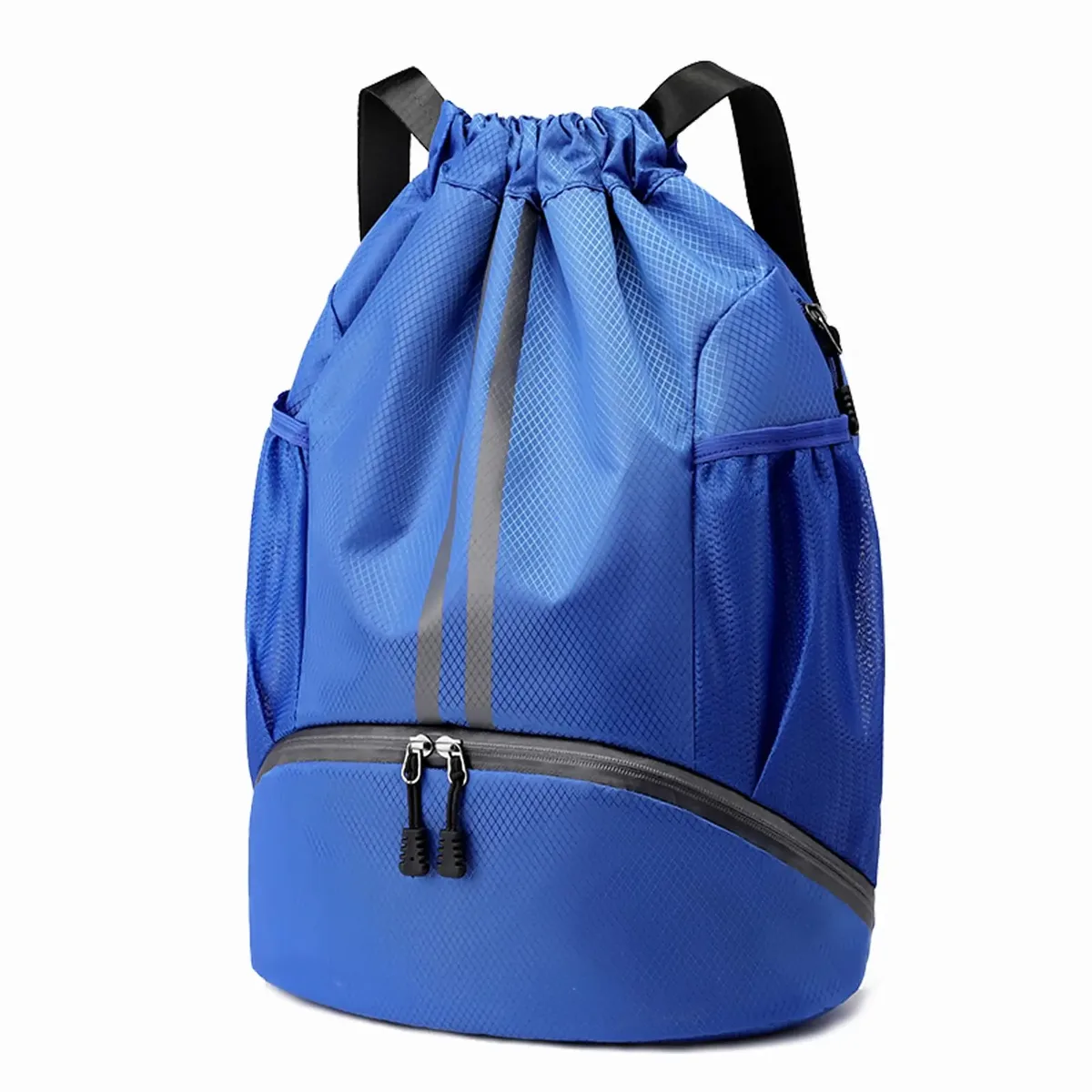 sac de sport à cordon avec compartiment à chaussures, grand sac de gym pour le basketball et la natation, avec séparation sec/humide