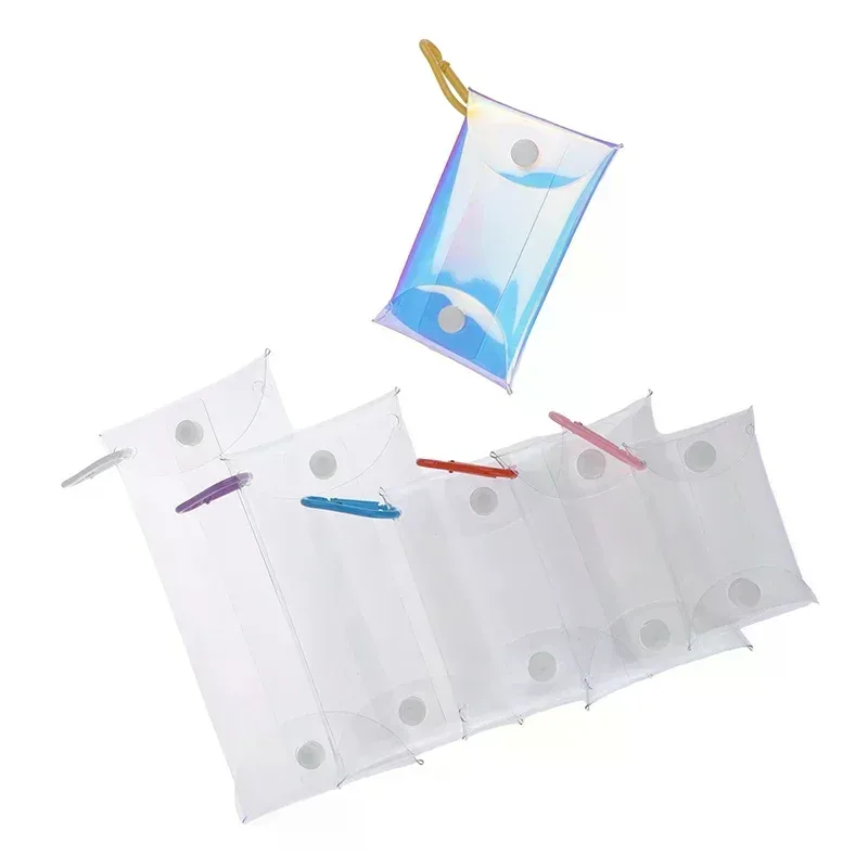 mini sac d'exposition de poupée anime, porte-monnaie transparent, porte-clés pendentif, pochette carrée, organisateur clé rouge à lèvres, sac de rangement pour écouteurs