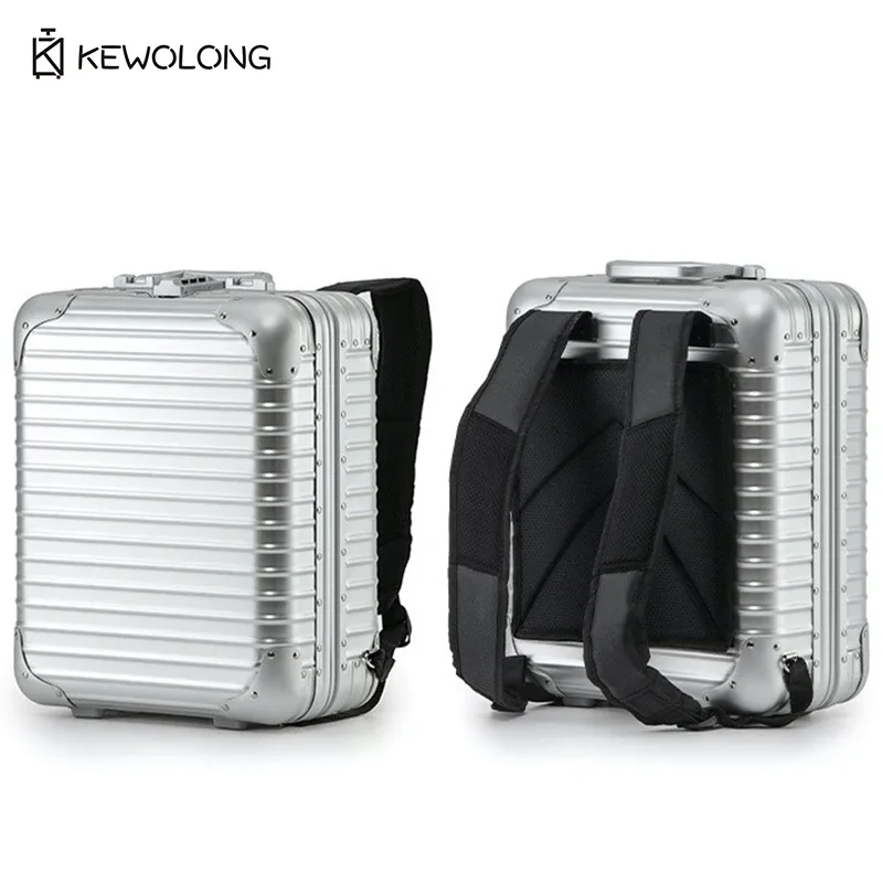Sac à dos en alliage d'aluminium, sac à dos de voyage multifonctionnel léger, sac pour ordinateur portable, bagage à main durable pour les affaires