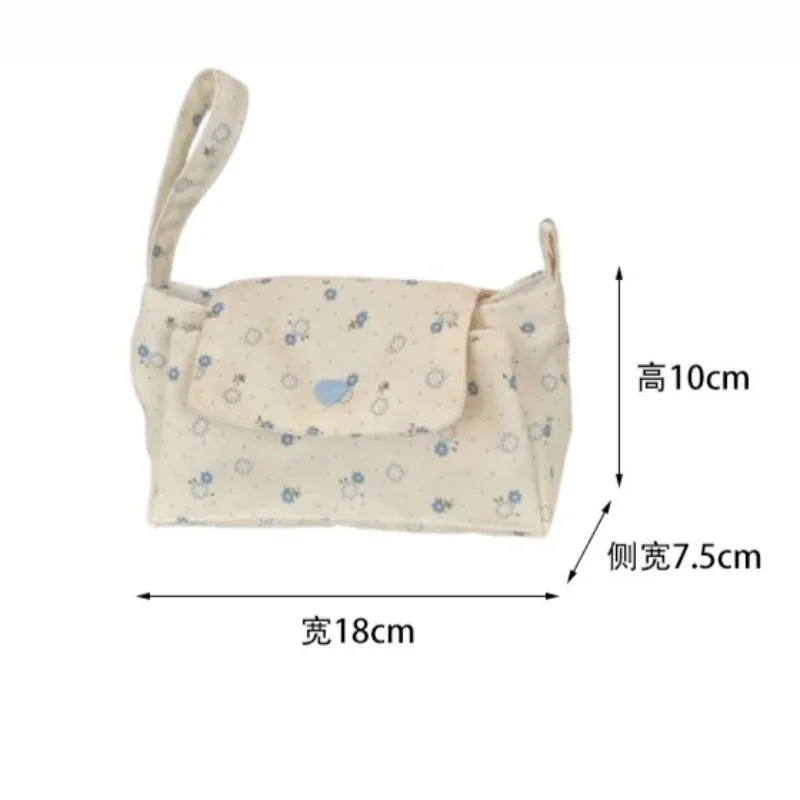 sac de toilette en toile multi-poches pour femmes, sacs de rangement de voyage, sacs à maquillage mignons à fleurs, organisateur de cosmétiques multi-couches