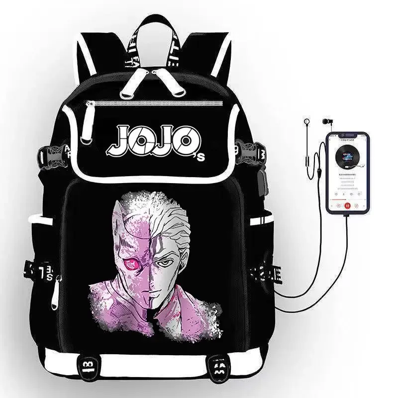 jojo's bizarre adventure anime sac à dos étudiant école sac à bandoulière grande capacité jeunesse en plein air voyage sac à dos cadeau de mode