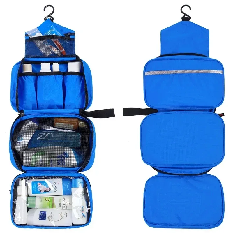 trousse de toilette suspendue pour hommes, grands sacs à cosmétiques imperméables, organisateur de voyage, articles de toilette pour dames, maquillage, toilettes, kit de salle de bain pliable