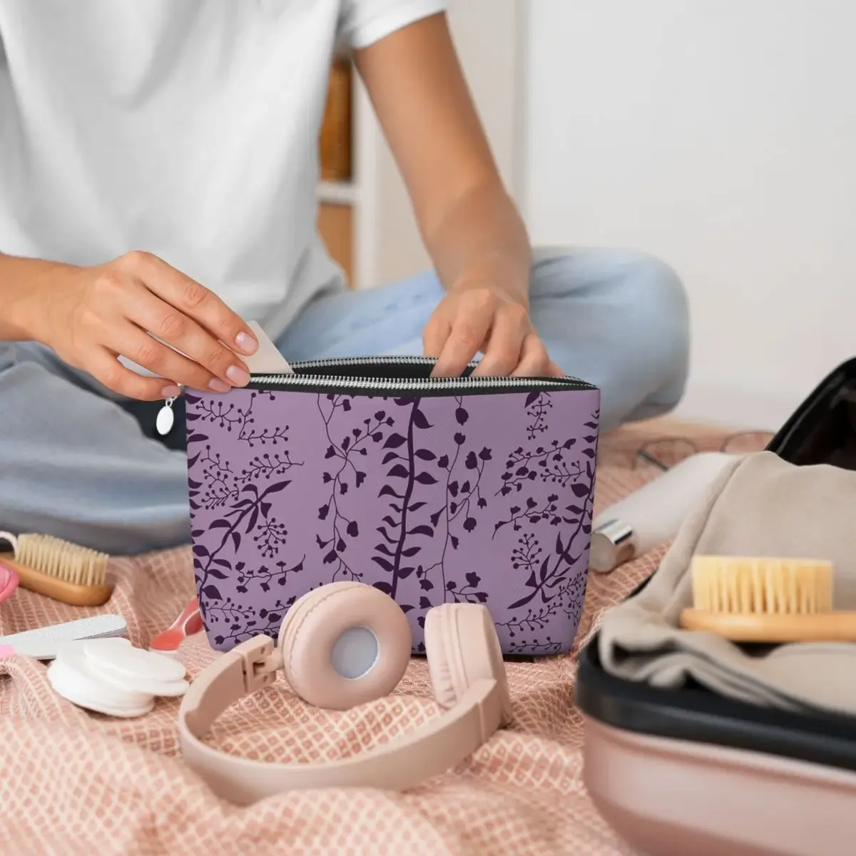 bella swan's couette version 1 twilight saga fanart femmes sacs à cosmétiques voyage maquillage organisateur pochette trousse de rangement de toilette boîte