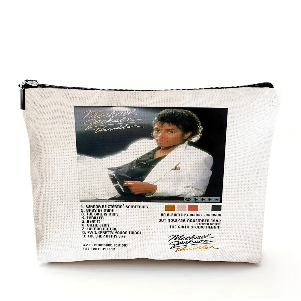 sac à cosmétiques michael jackson, sacs de maquillage double imprimé super star, sac à main de mariage pour femmes, organisateur de voyage pour dames, portefeuille pour enfant