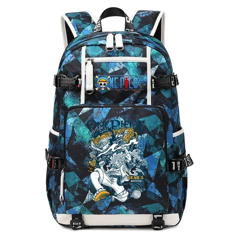 sac à dos d'école décontracté imprimé anime luffy, grande capacité, sac à livres pour garçons et filles, voyage, sport