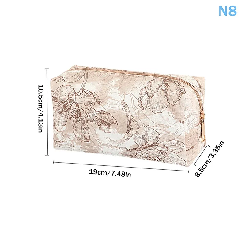 trousse de toilette transparente à imprimé floral, lot de 3, grande capacité, pochette de rangement pour maquillage portable pour femmes, voyage