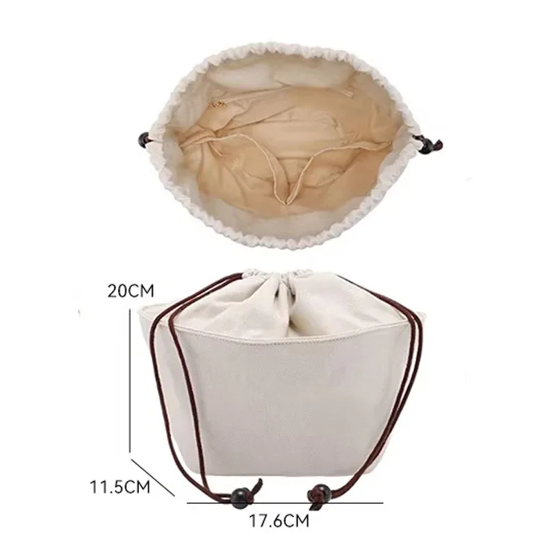 insert organisateur pour sac à cordon avec bandoulière pour sac en paille tressée anagram s/m/l, support et doublure intérieure, accessoires pour sacs