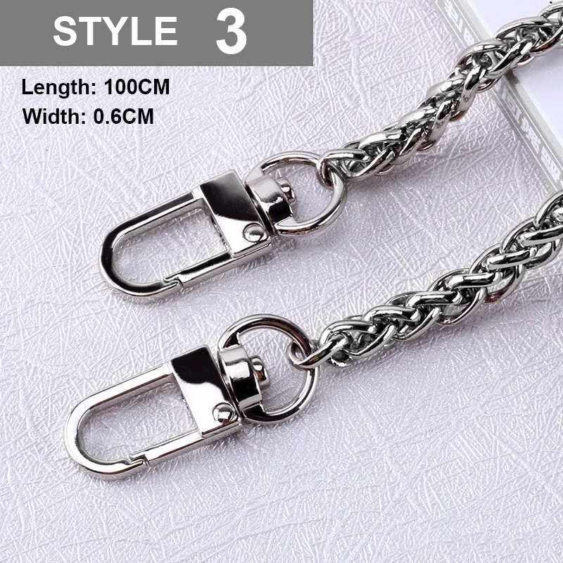 sangle de sac en acier inoxydable simple pour femme, accessoires de sac à main jodiy, sac à bandoulière initié, 100cm