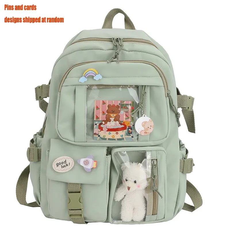 mignon femmes sacs à dos étanche multi-poches en nylon école sac à dos pour étudiant femme filles kawaii ordinateur portable livre pack mochilas